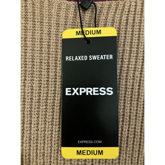 NWT Express Women's Crewneck Size M Long Sleeved Relaxed Fit Sweater - Picture 7 of 9